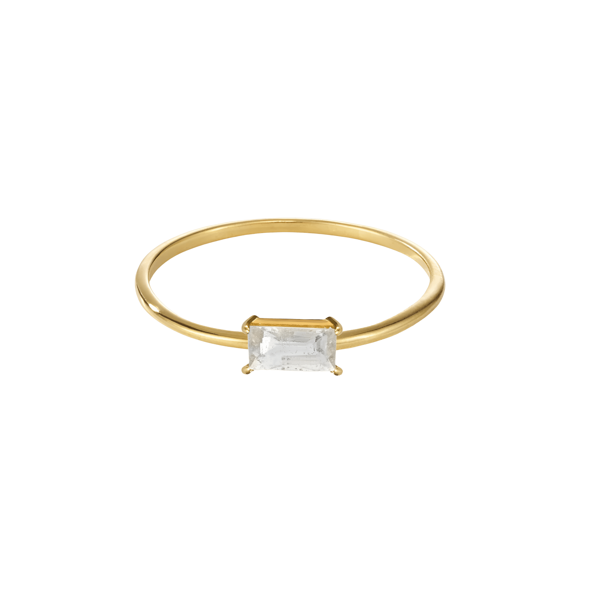 yours.Jewelry Ring Savoy Ceremony, clear as day, vergoldet