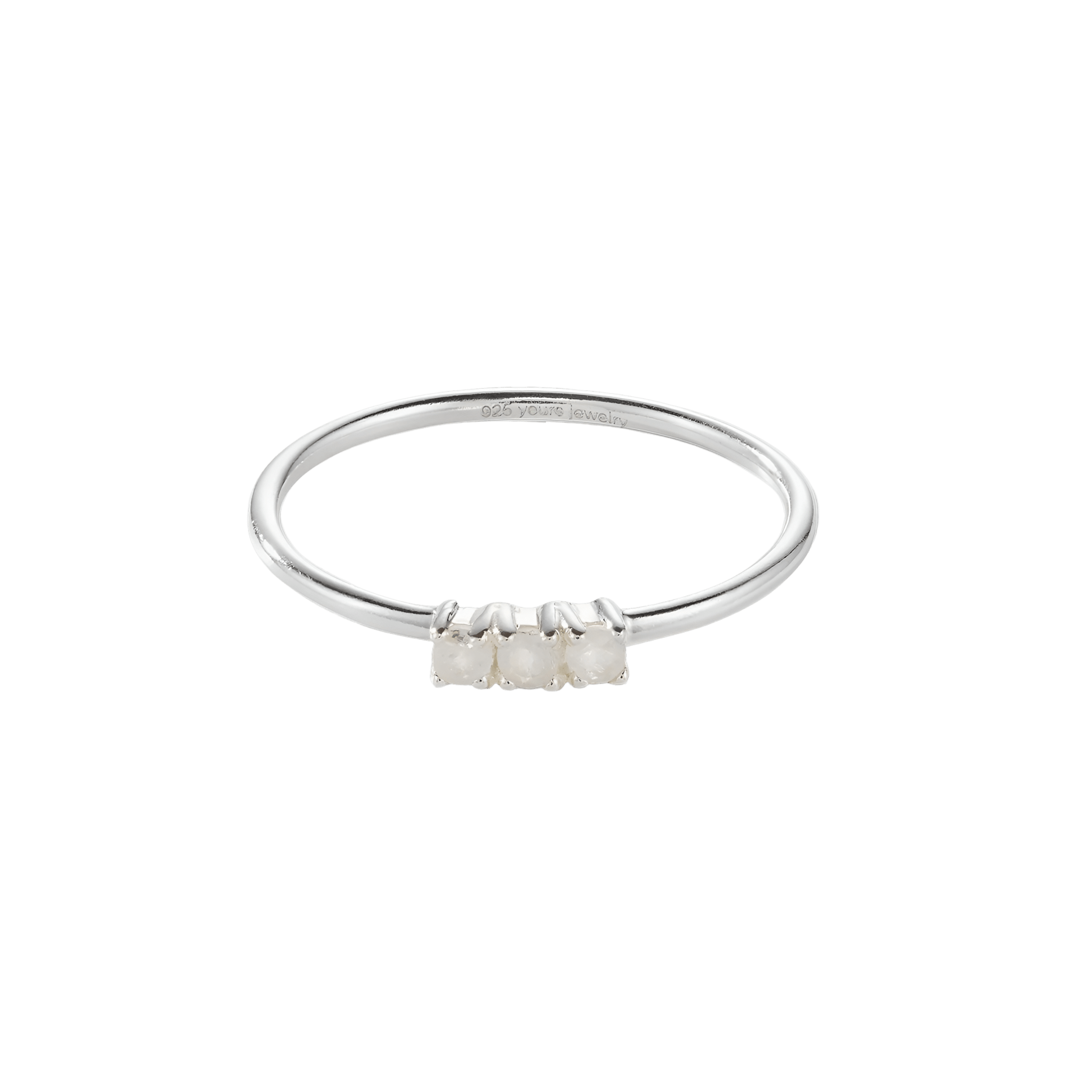 yours.Jewelry Ring Sweet Lullaby, playful white, Silber