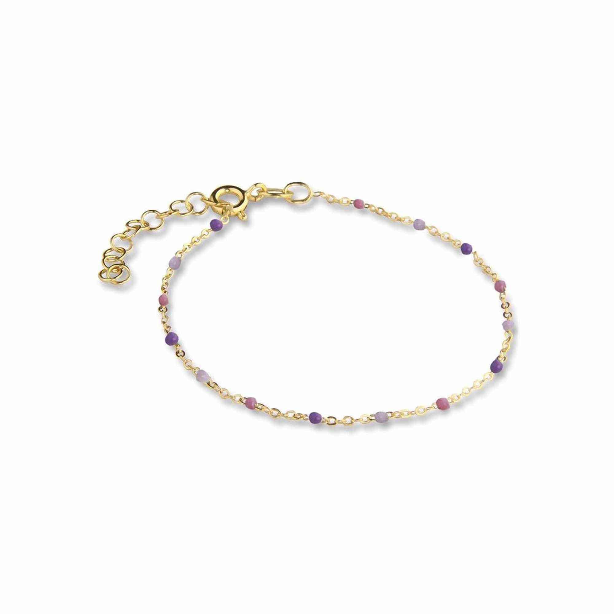 Jeberg Jewellery Armband Ivy Beaded Lavender, vergoldet