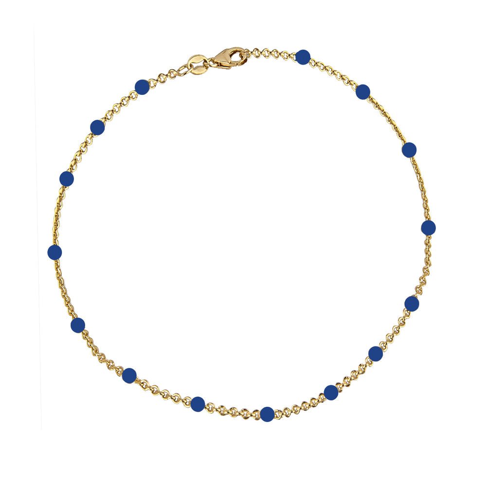 Jeberg Jewellery Armband Ivy Beaded Ocean Blue, vergoldet