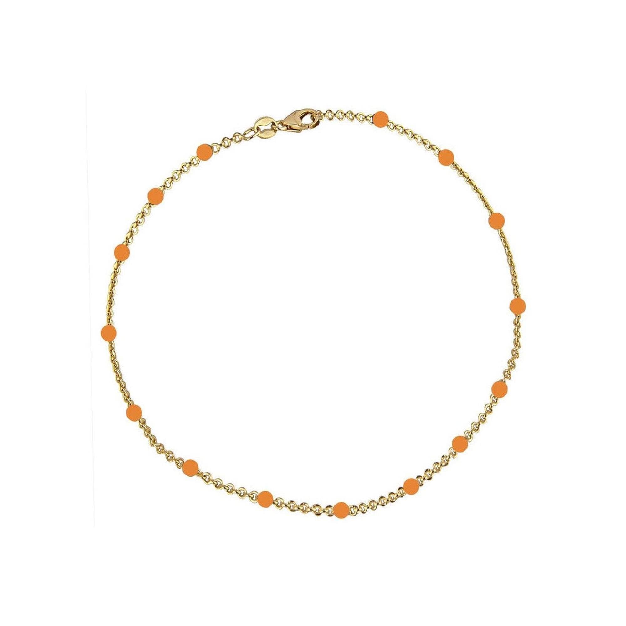 Jeberg Jewellery Armband Ivy Beaded Orange, vergoldet