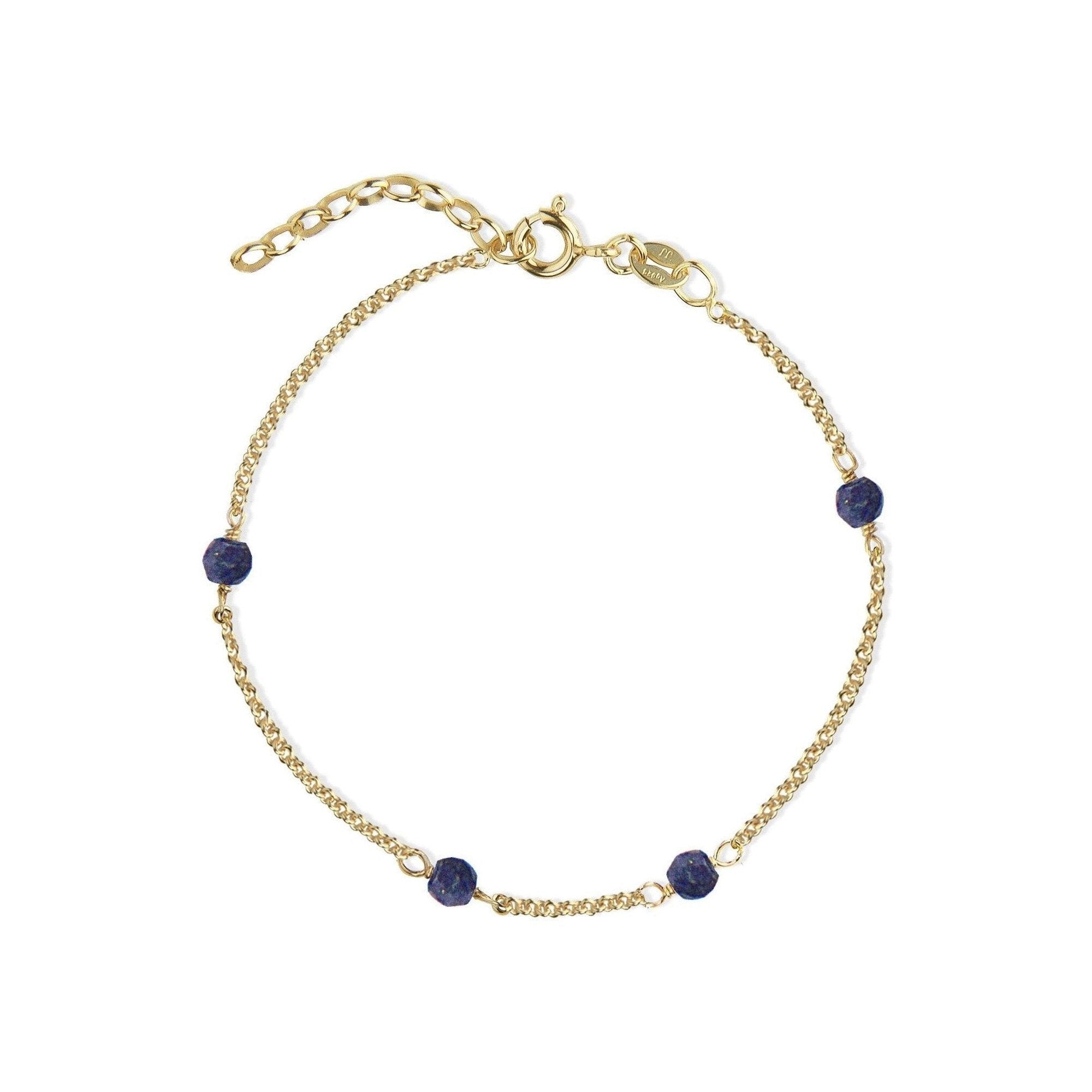 Jeberg Jewellery Armband Love Eye - Blue Lapis Lazuli, vergoldet