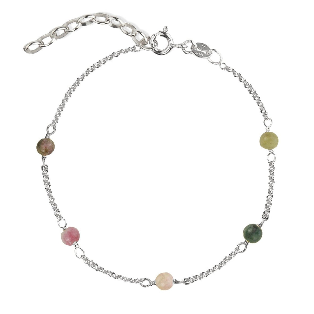 Jeberg Jewellery Armband Love Eye - Candy Mix, Silber