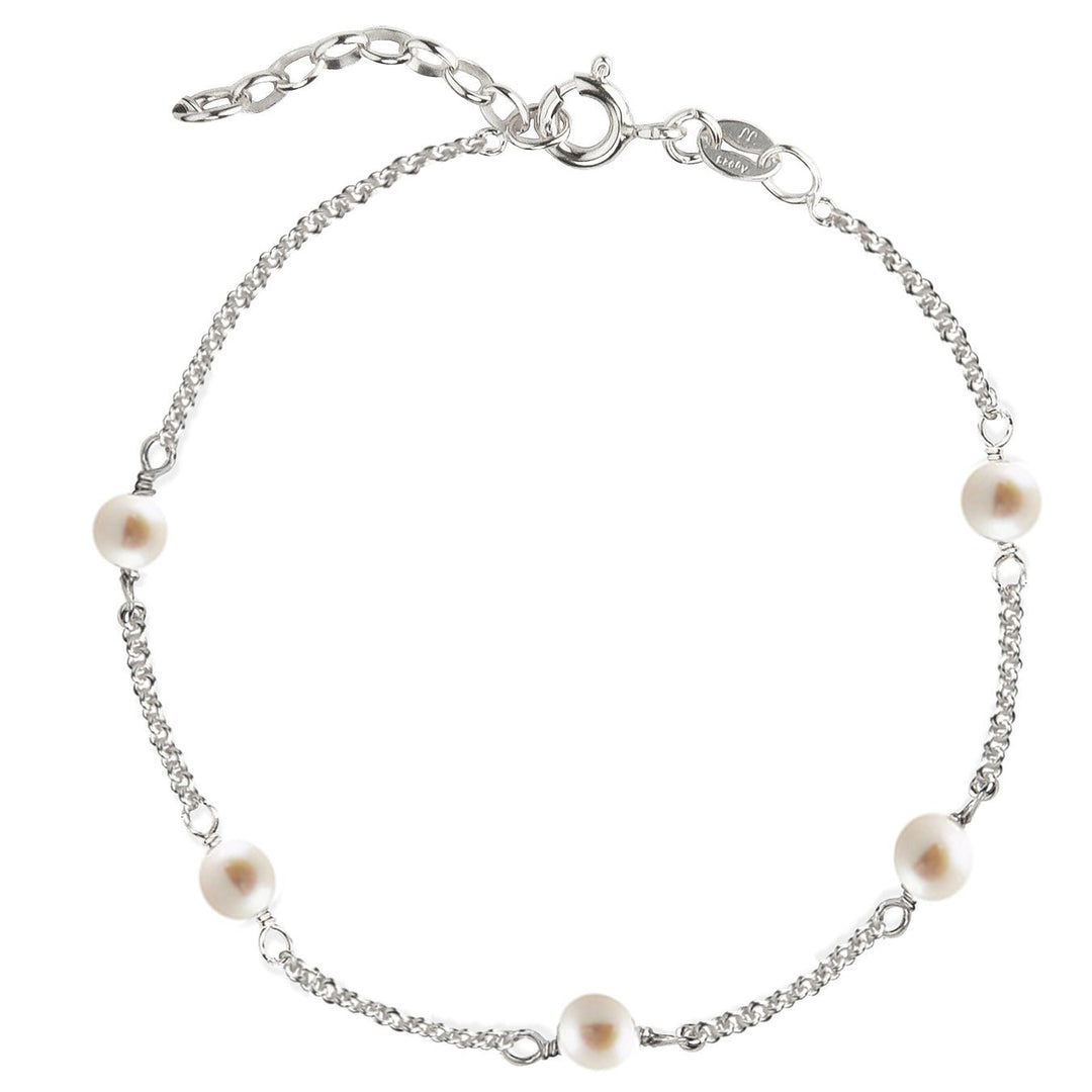 Jeberg Jewellery Armband Love Eye - Freshwater Pearls, Silber