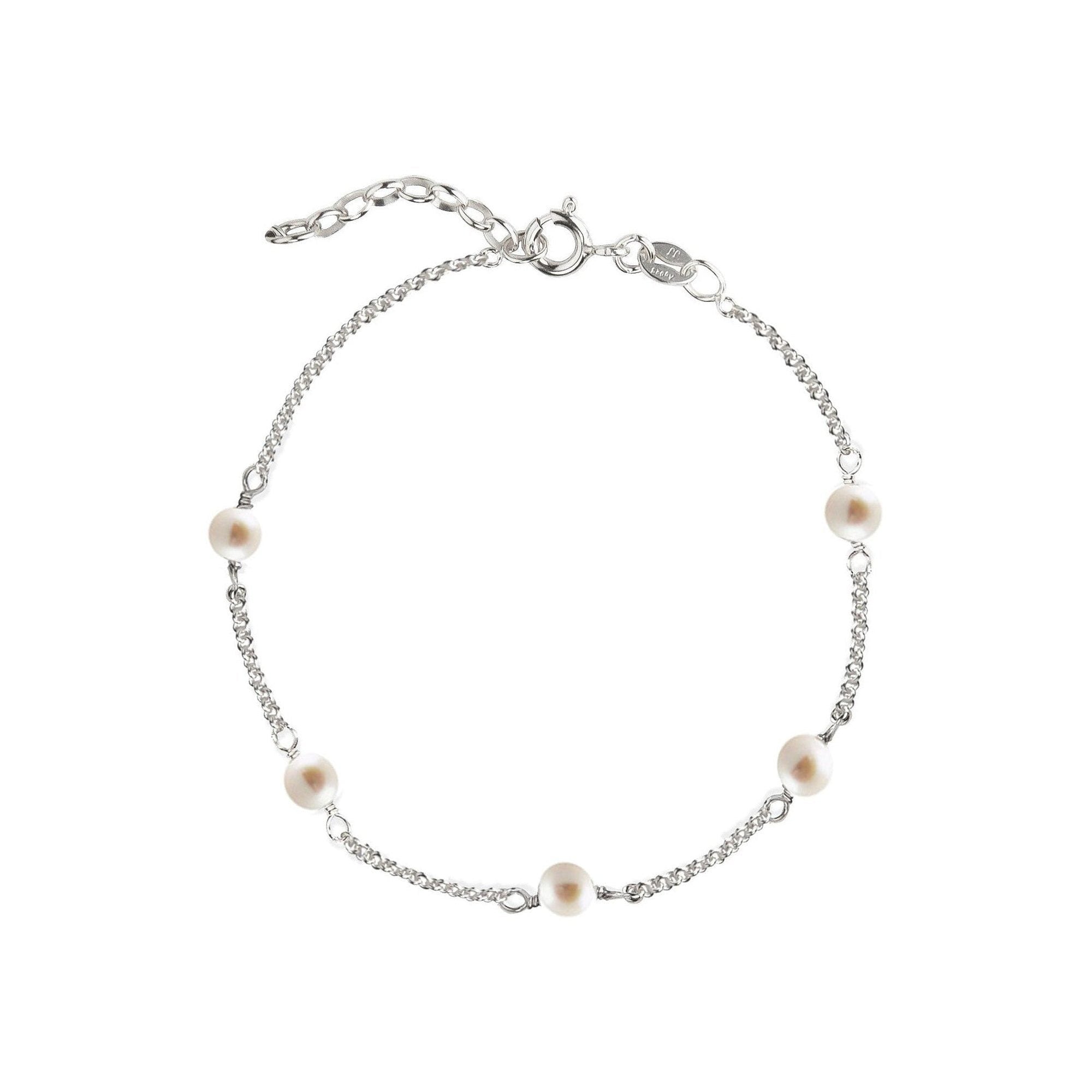 Jeberg Jewellery Armband Love Eye - Freshwater Pearls, Silber