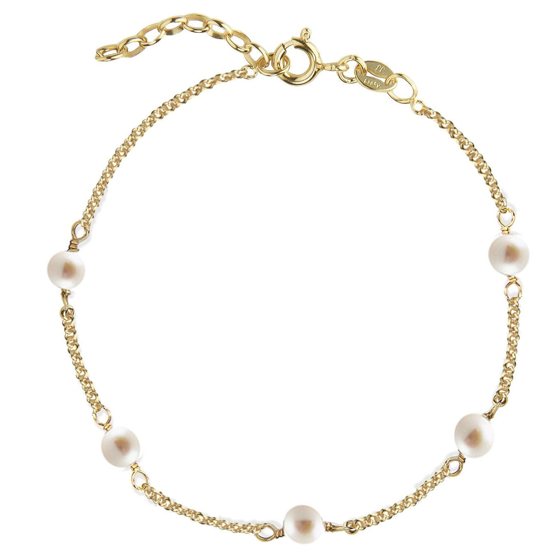 Jeberg Jewellery Armband Love Eye - Freshwater Pearls, vergoldet