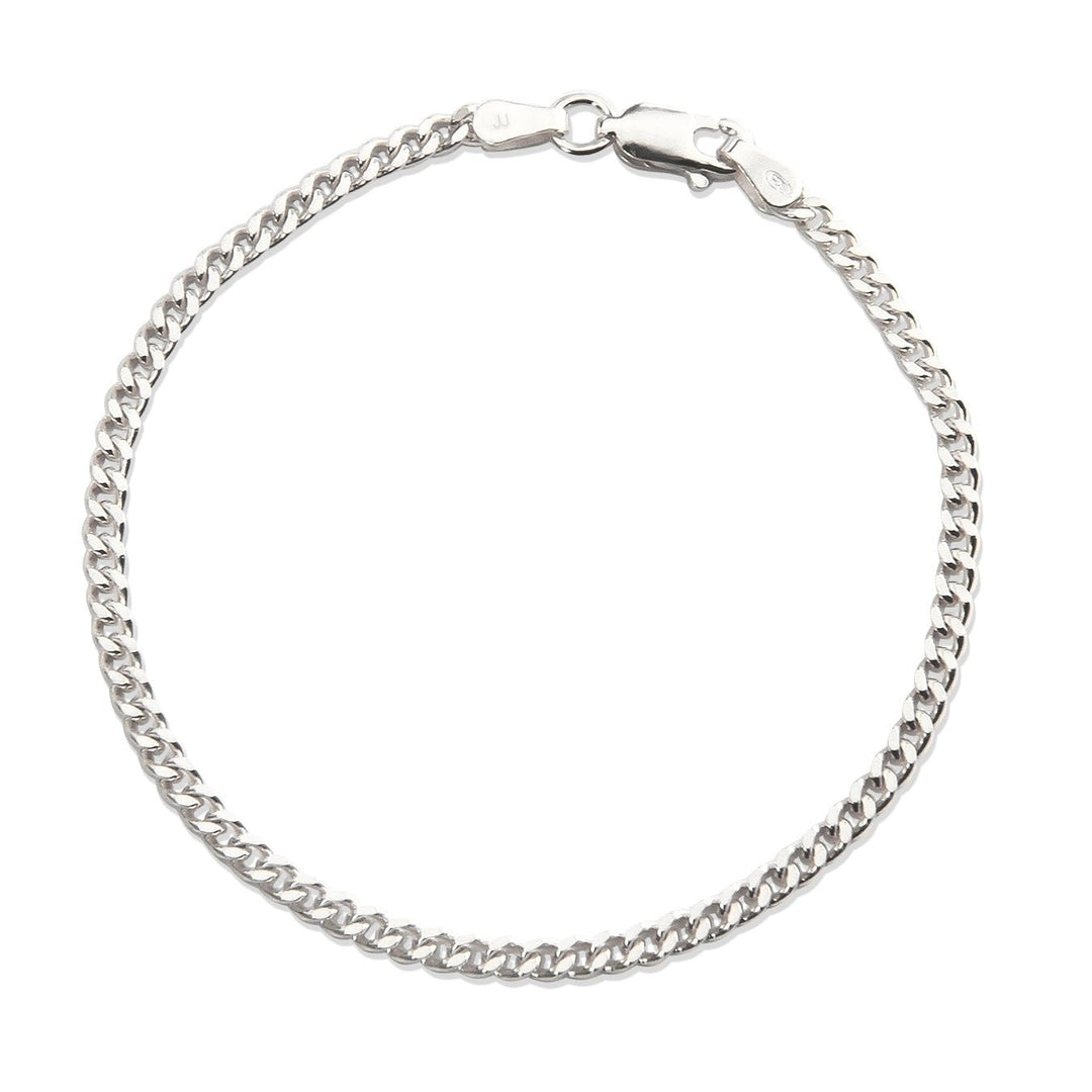 Jeberg Jewellery Armband Saga 3 mm Panzer, Silber