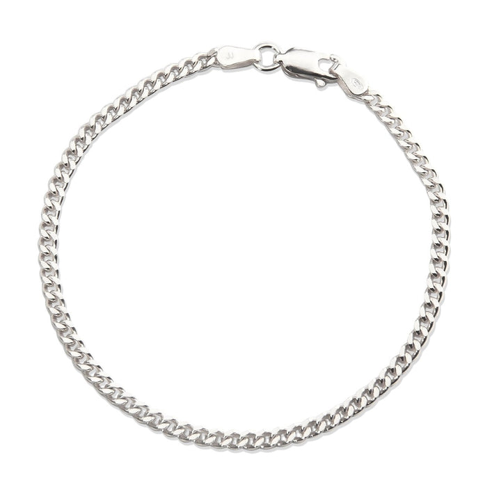 Jeberg Jewellery Armband Saga 3 mm Panzer, Silber