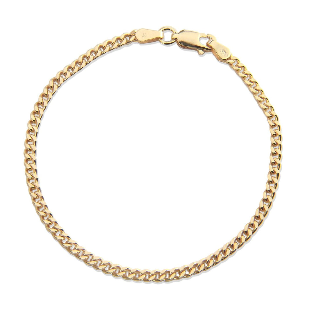 Jeberg Jewellery Armband Saga 3 mm Panzer, vergoldet