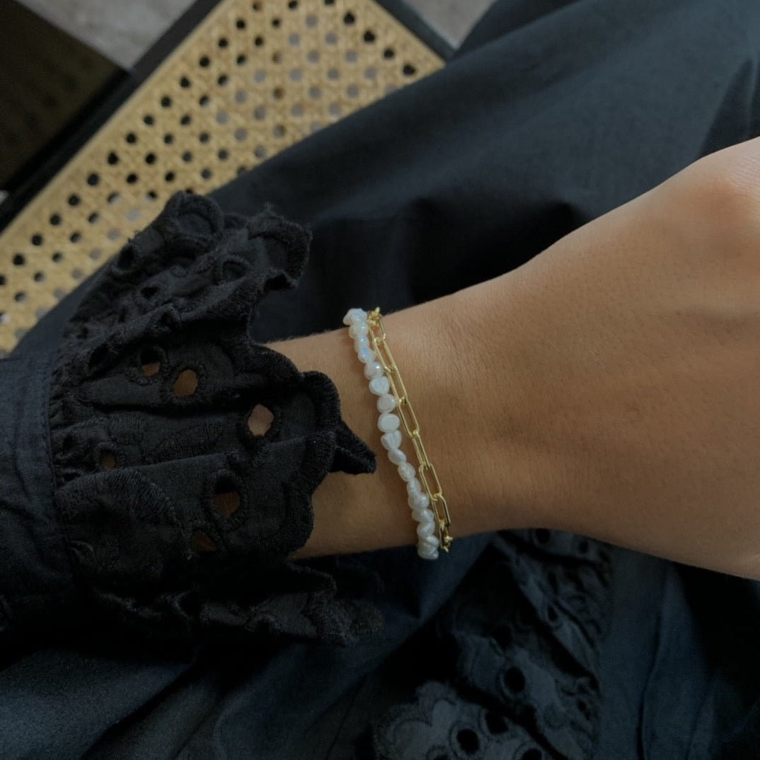 Jeberg Jewellery Armband Soul of Nature Pearl, vergoldet