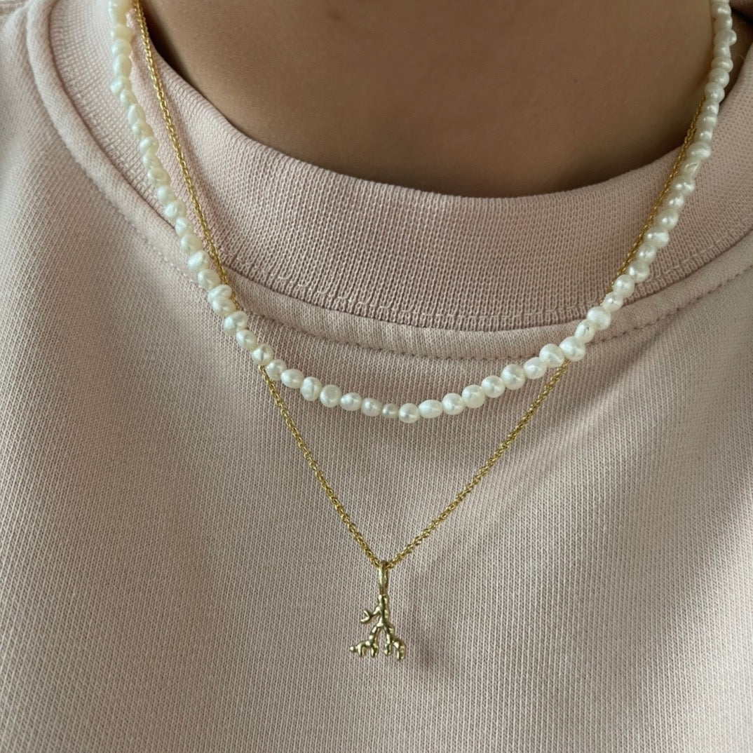 Jeberg Jewellery Kette Soul of Nature Pearl, vergoldet