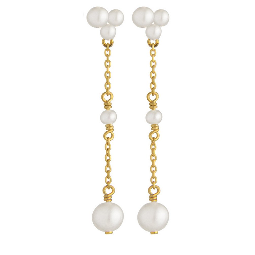 Jeberg Jewellery Ohrringe Cordelia Pearl Drop, vergoldet