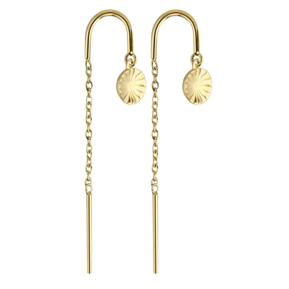 Jeberg Jewellery Ohrringe Ray of Sunlight Chain, vergoldet