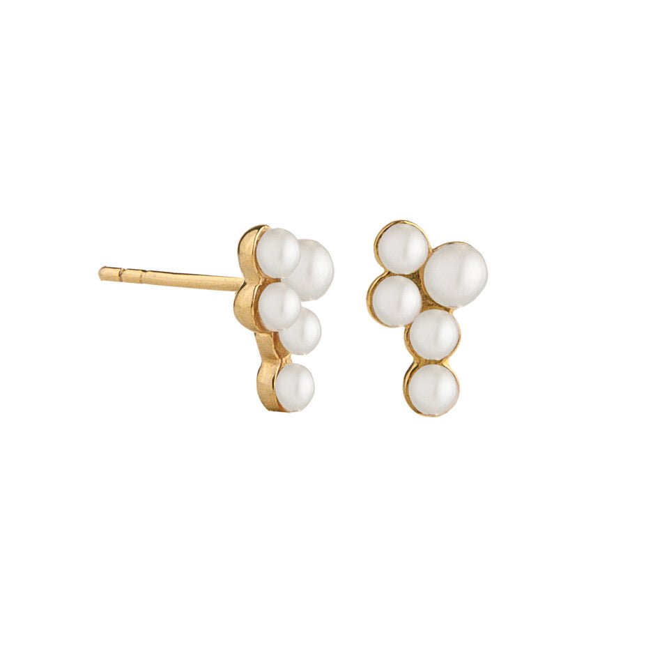 Jeberg Jewellery Ohrstecker Cordelia Pearl Bunch, vergoldet