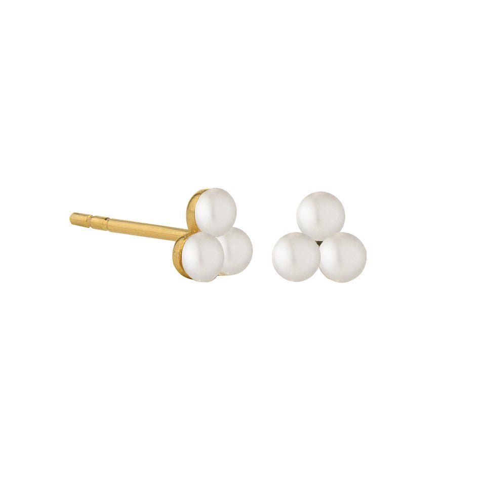 Jeberg Jewellery Ohrstecker Cordelia Pearl Triple, vergoldet