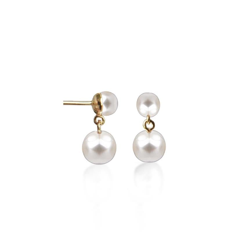 Jeberg Jewellery Ohrstecker Double Pearl, vergoldet