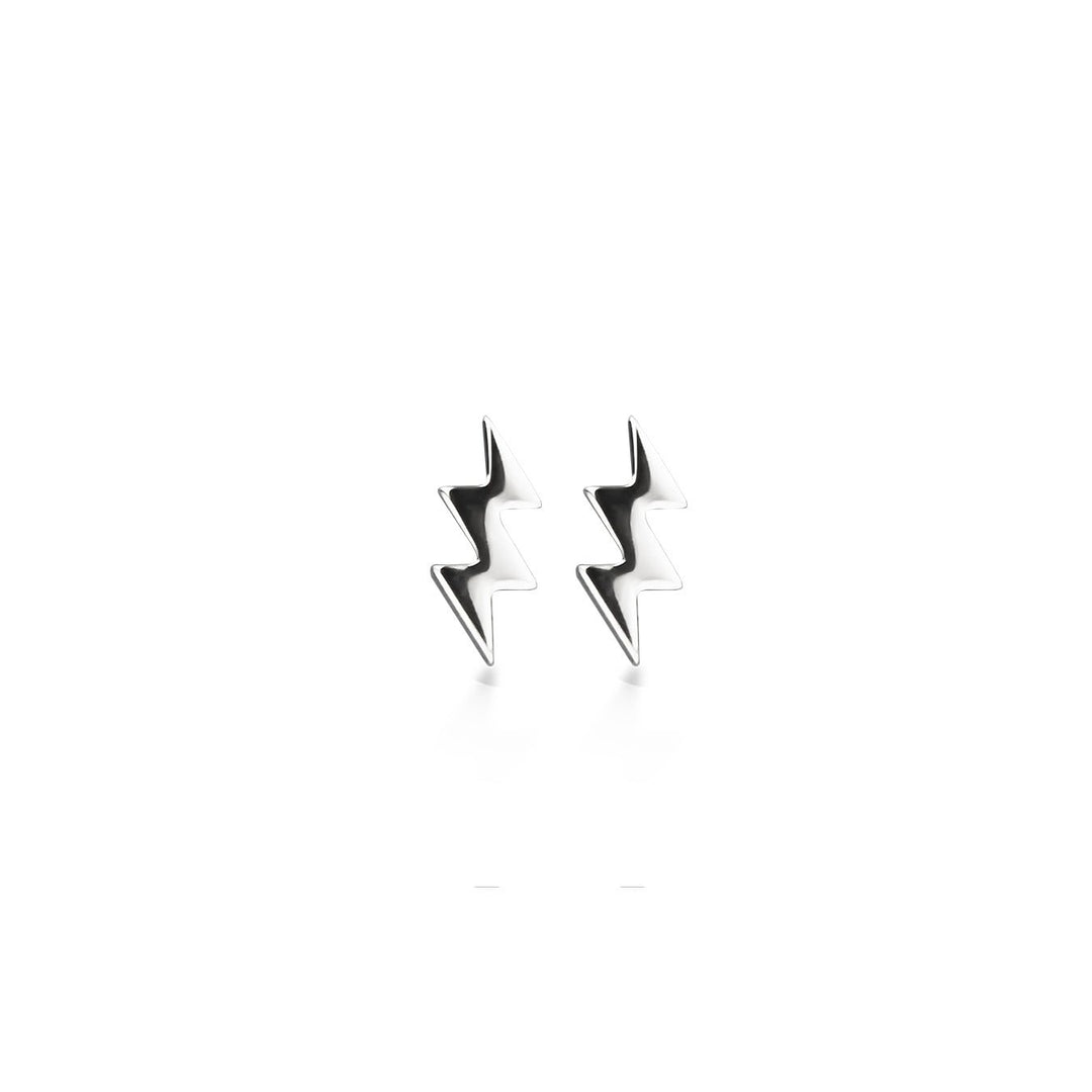 Jeberg Jewellery Ohrstecker Lightning Bolt, Silber