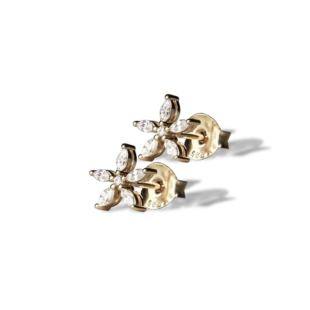 Jeberg Jewellery Ohrstecker Lily Flower Studs, vergoldet