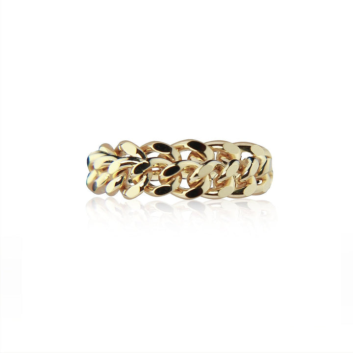 Jeberg Jewellery Ring Chain 5 mm Panzer, vergoldet