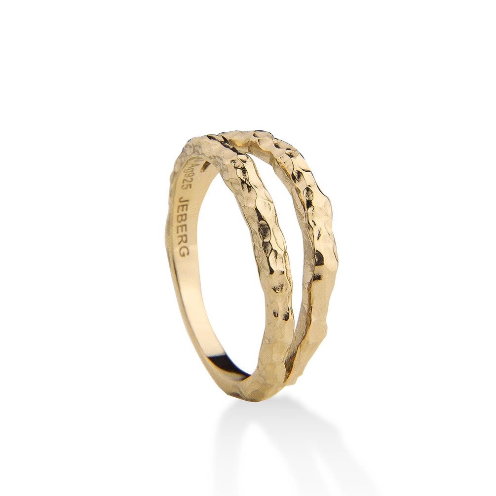 Jeberg Jewellery Ring I AM GOLD Double, vergoldet