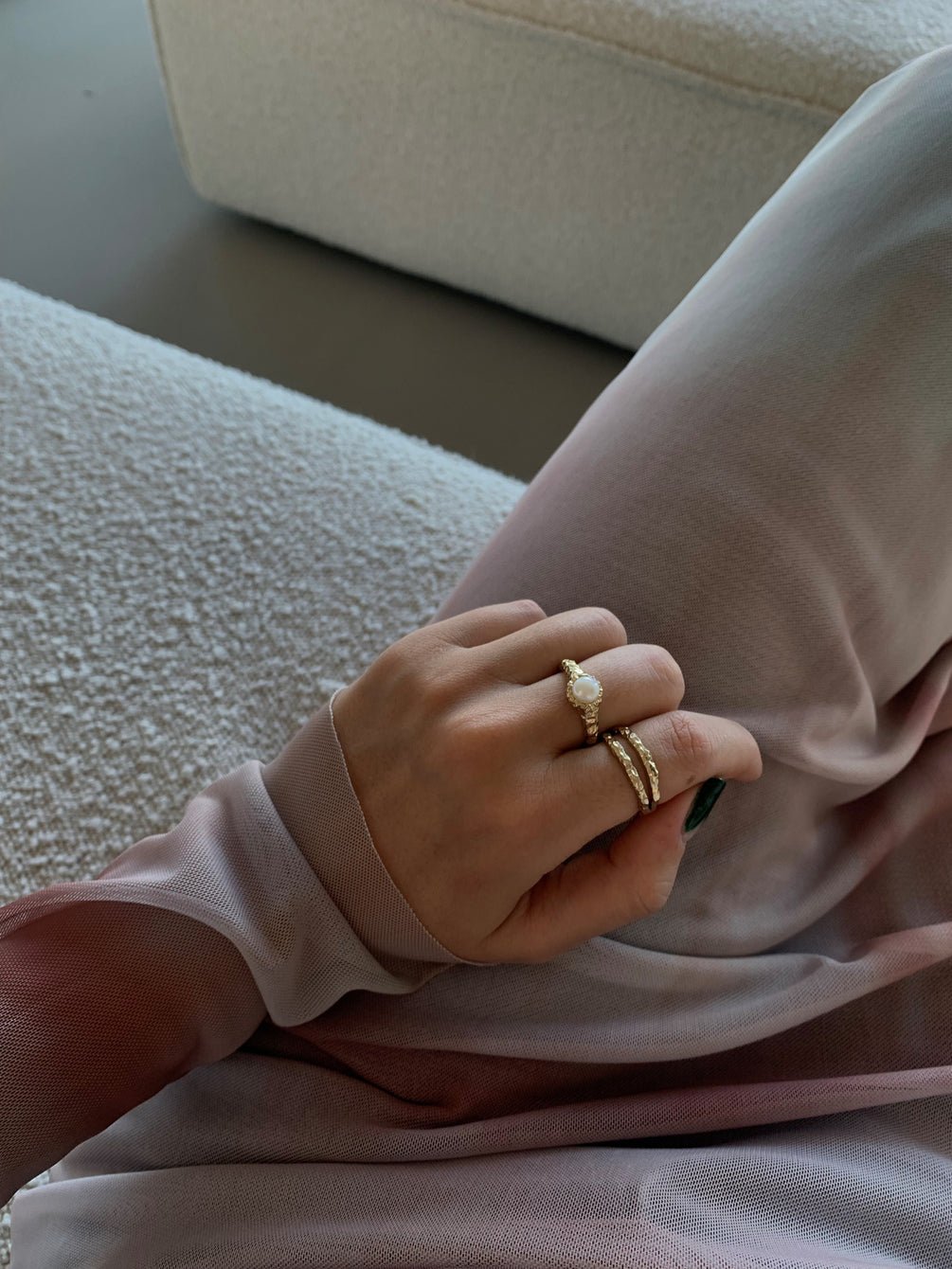 Jeberg Jewellery Ring I AM GOLD Double, vergoldet