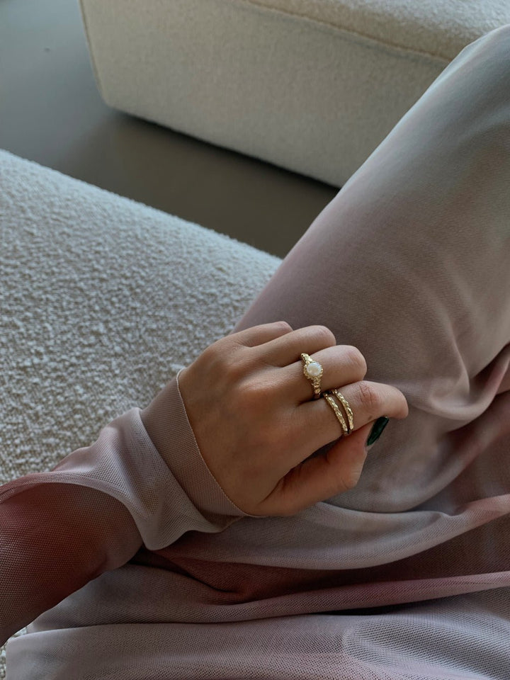 Jeberg Jewellery Ring I AM GOLD Double, vergoldet