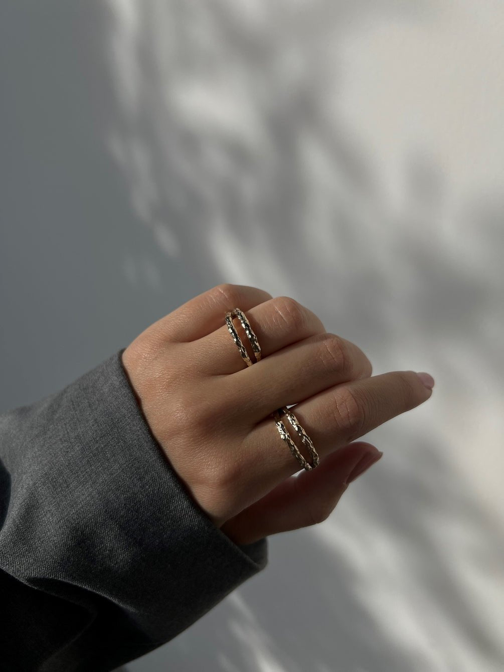 Jeberg Jewellery Ring I AM GOLD Double, vergoldet