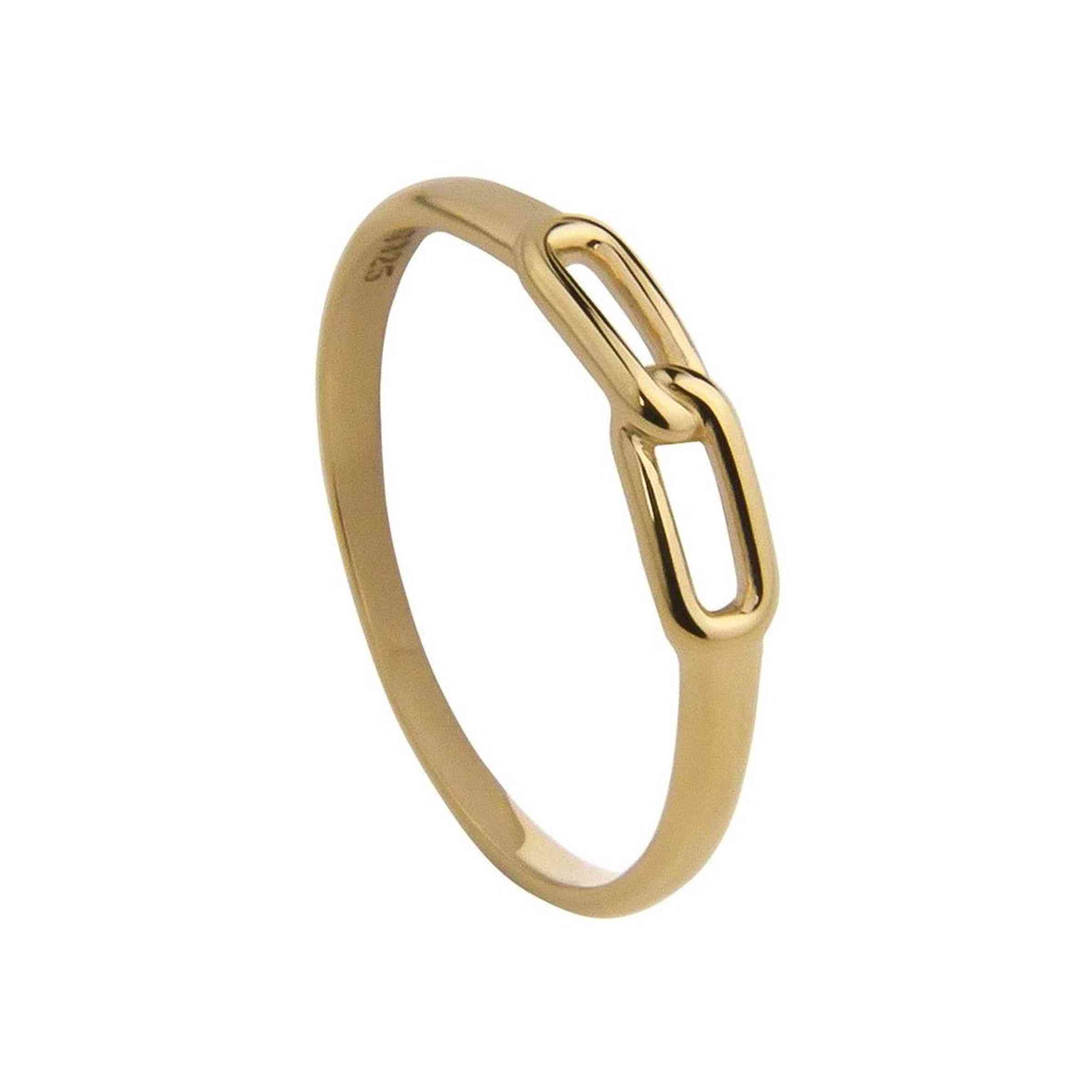 Jeberg Jewellery Ring Love Link, vergoldet