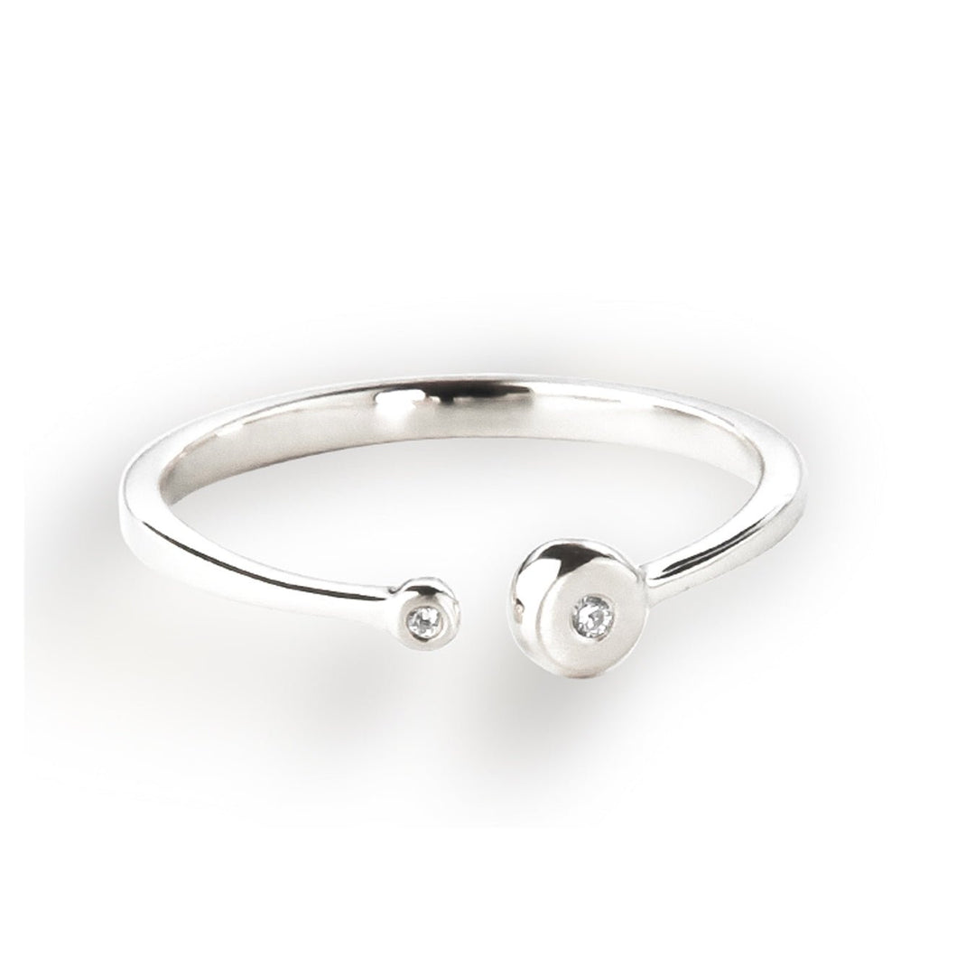 Jeberg Jewellery Ring Open Statement, Silber