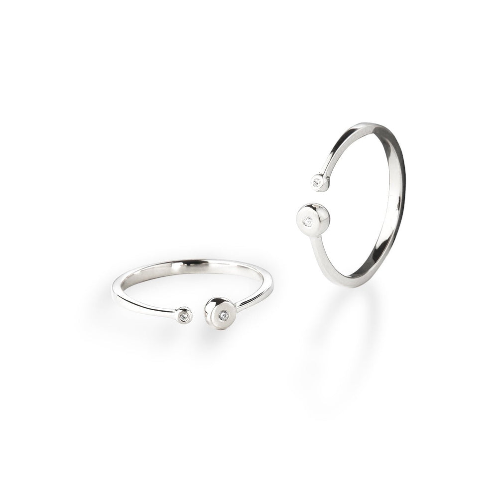 Jeberg Jewellery Ring Open Statement, Silber