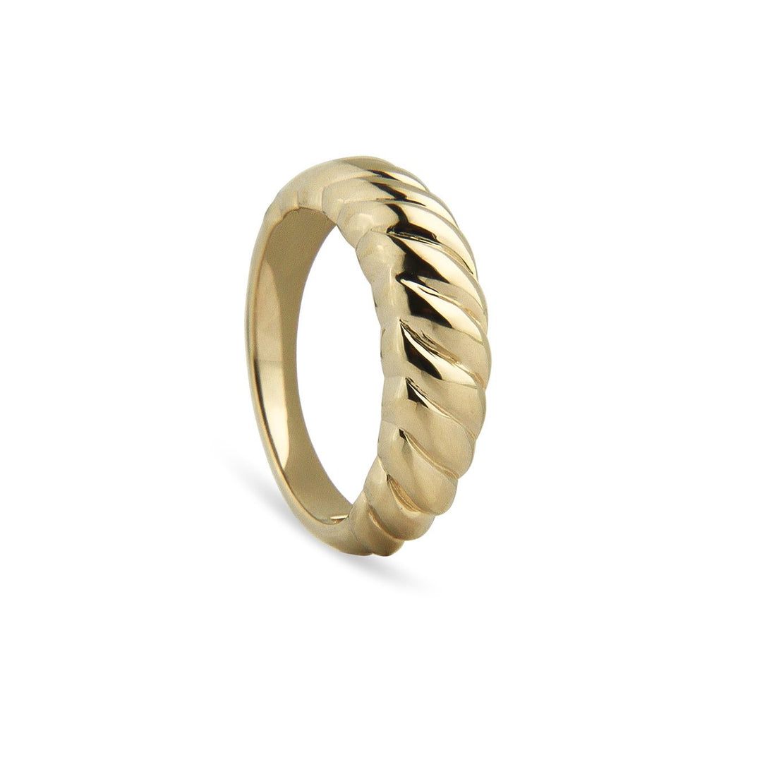 Jeberg Jewellery Ring Twisted Dome, vergoldet