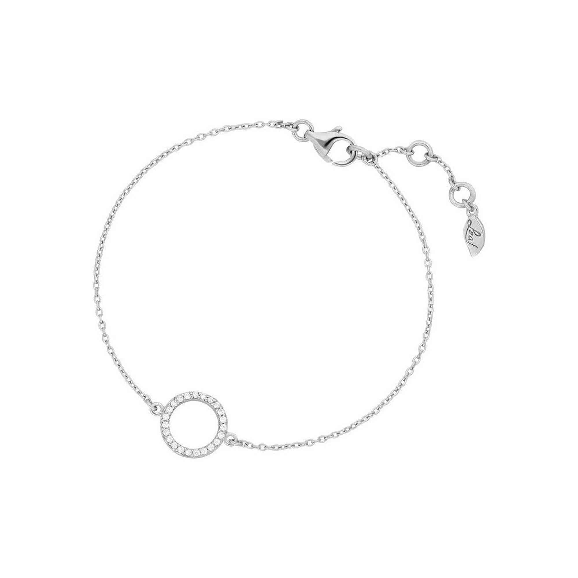 Leaf Armband Circle of Life, Silber