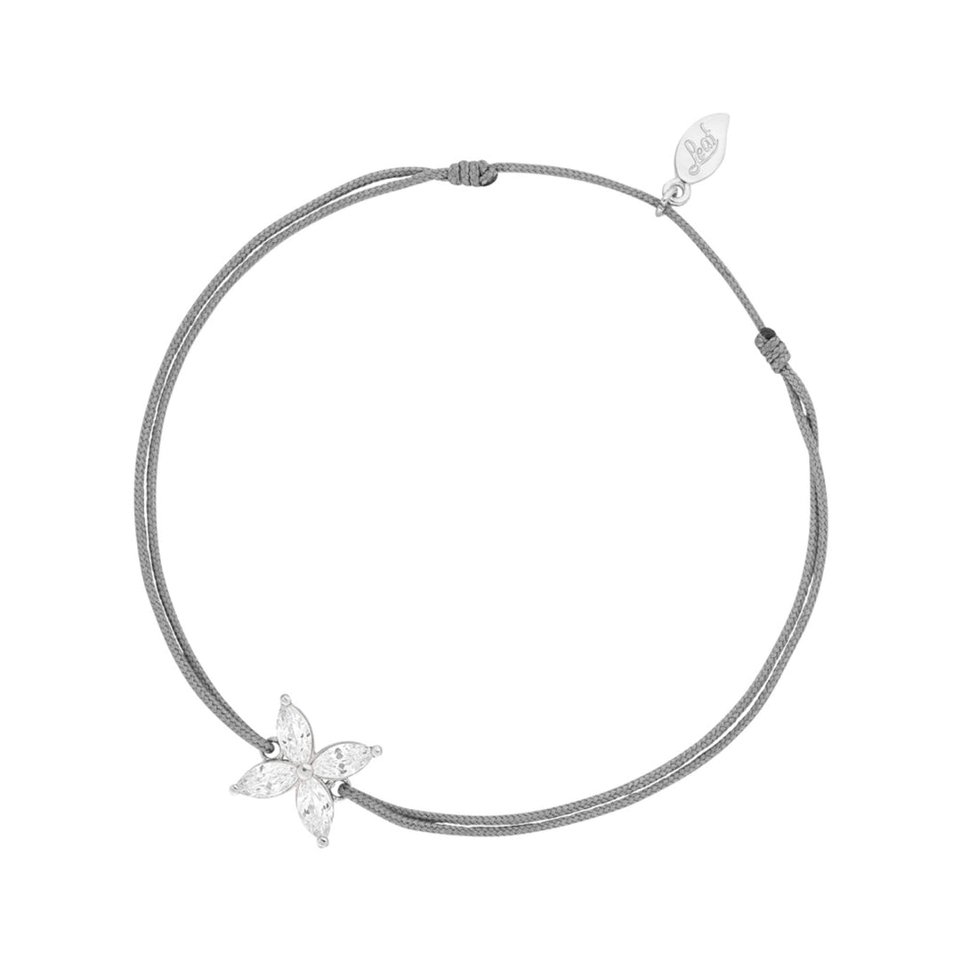 Leaf Armband Leaf Flower, grau, Silber