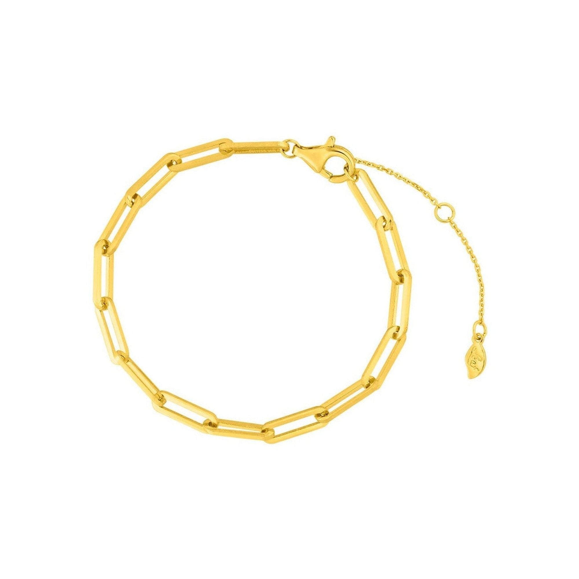 Leaf Armband Square, vergoldet