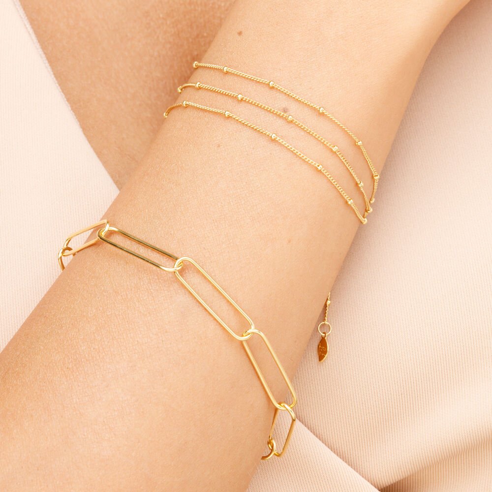 Leaf Armband Wasserfall, vergoldet