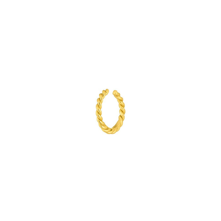Leaf Earcuff Rope, vergoldet