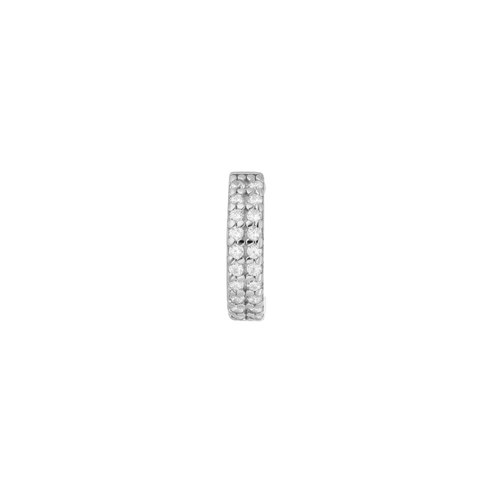 Leaf Earcuff Zirkonia zweireihig, Silber