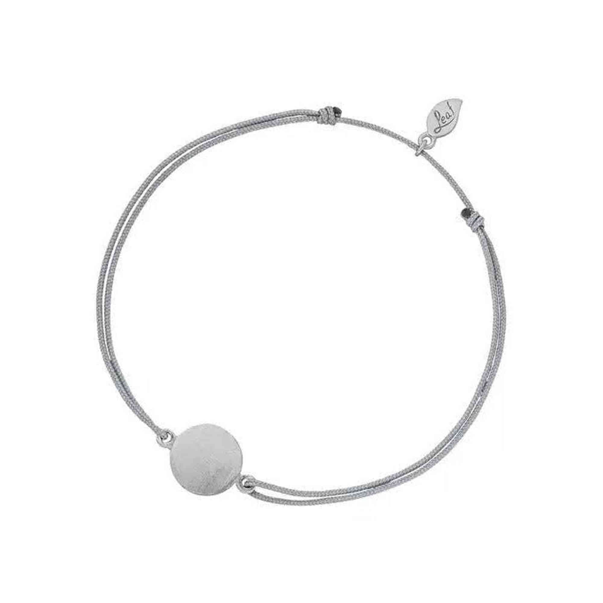 Leaf Glücksarmband Slices, grau, Silber