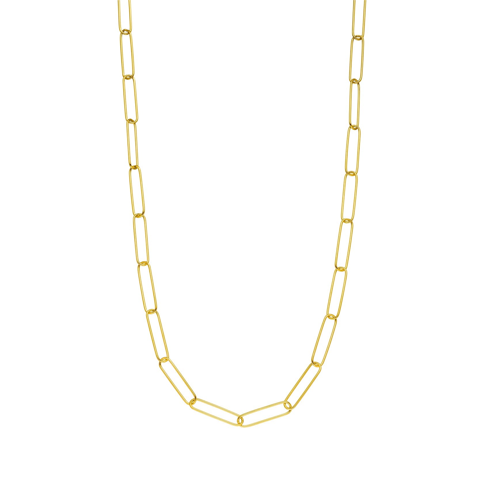 Leaf Kette Big Square, vergoldet