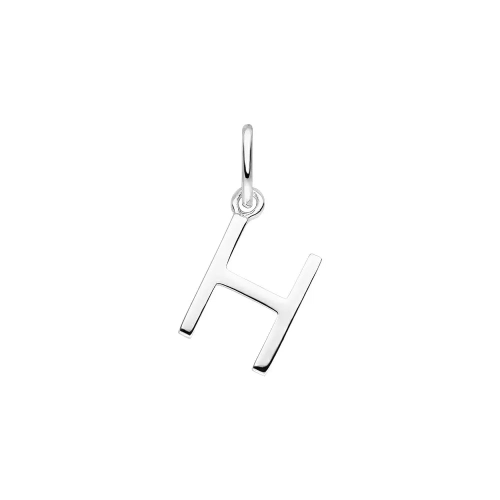 Leaf Kette Buchstabenanhänger, Silber