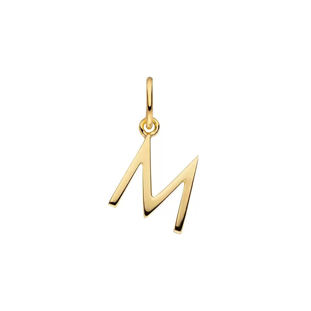 Leaf Kette Buchstabenanhänger, vergoldet