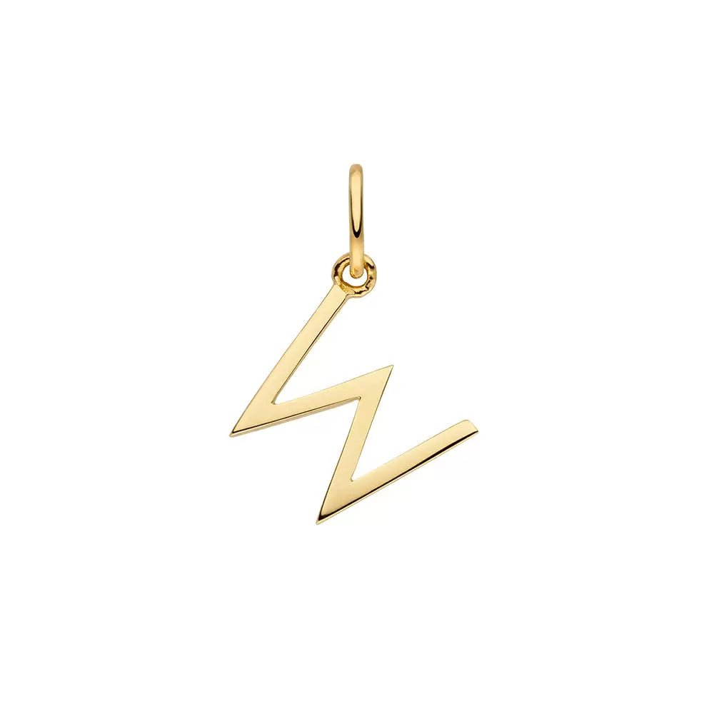 Leaf Kette Buchstabenanhänger, vergoldet