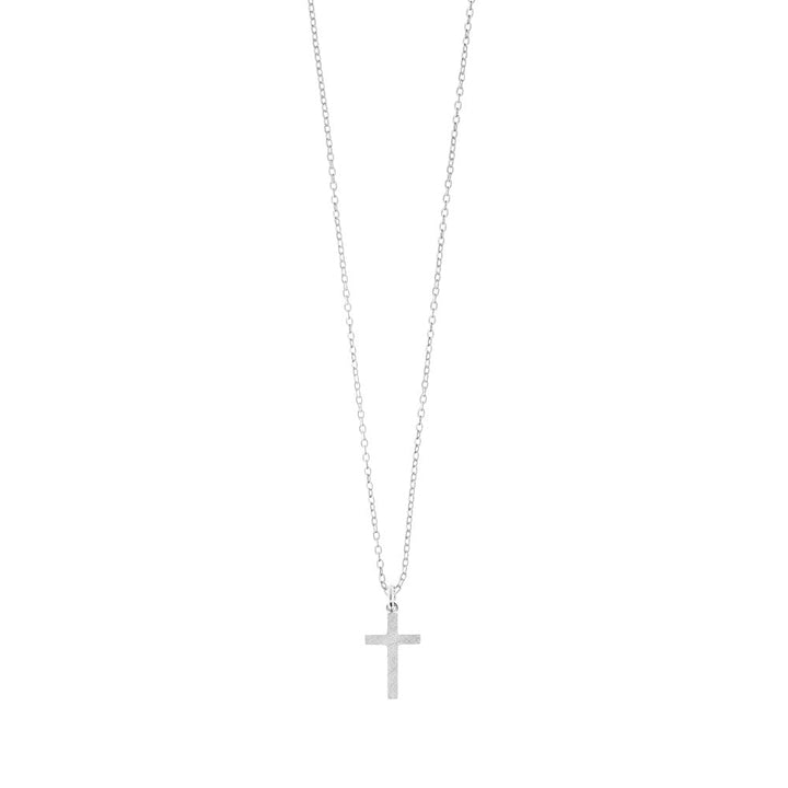 Leaf Kette mit Kreuz, Silber