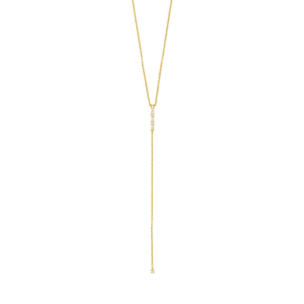 Leaf Kette Y-ICE CUBE, vergoldet