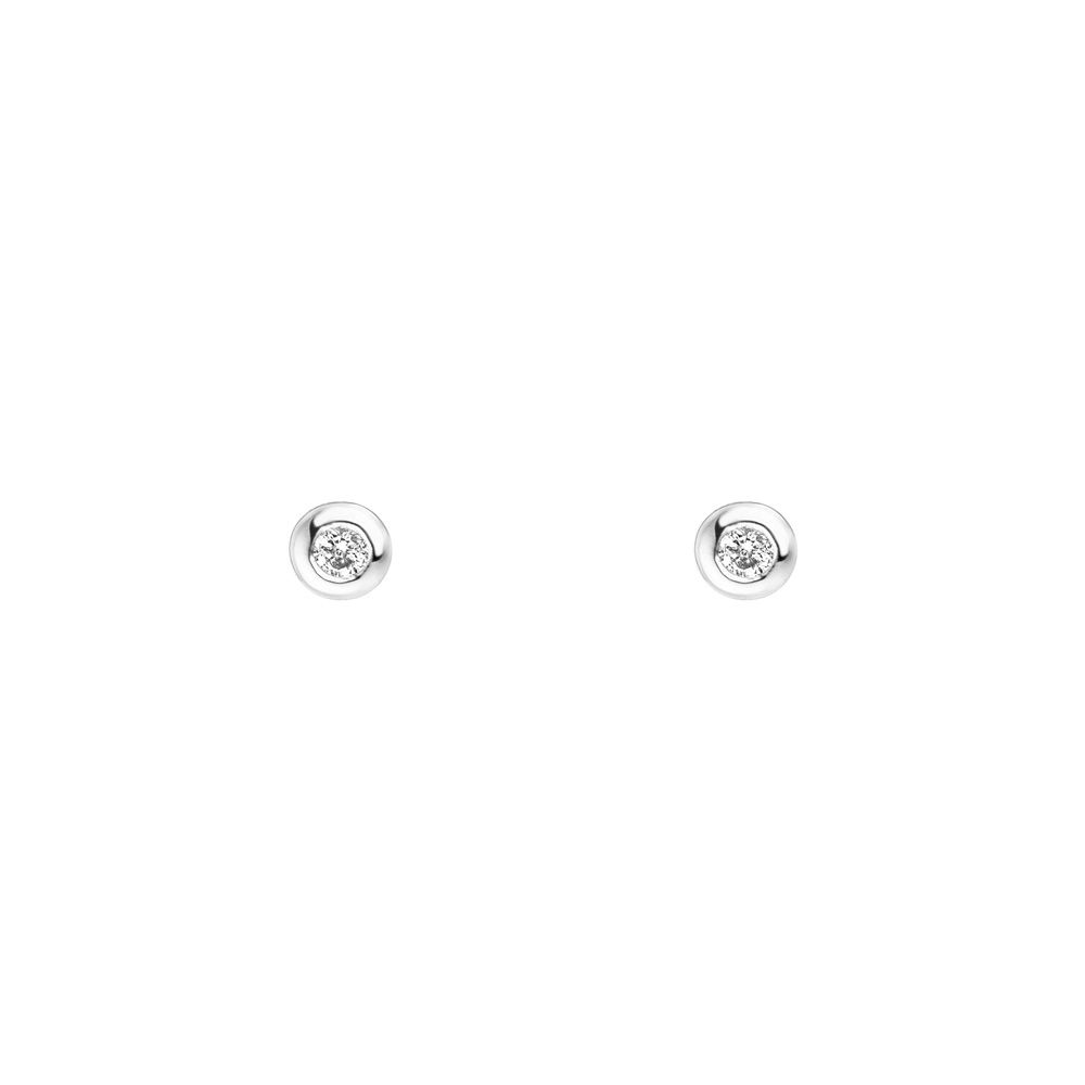 Leaf Ohrstecker MINI Pure Zirkonia, Silber