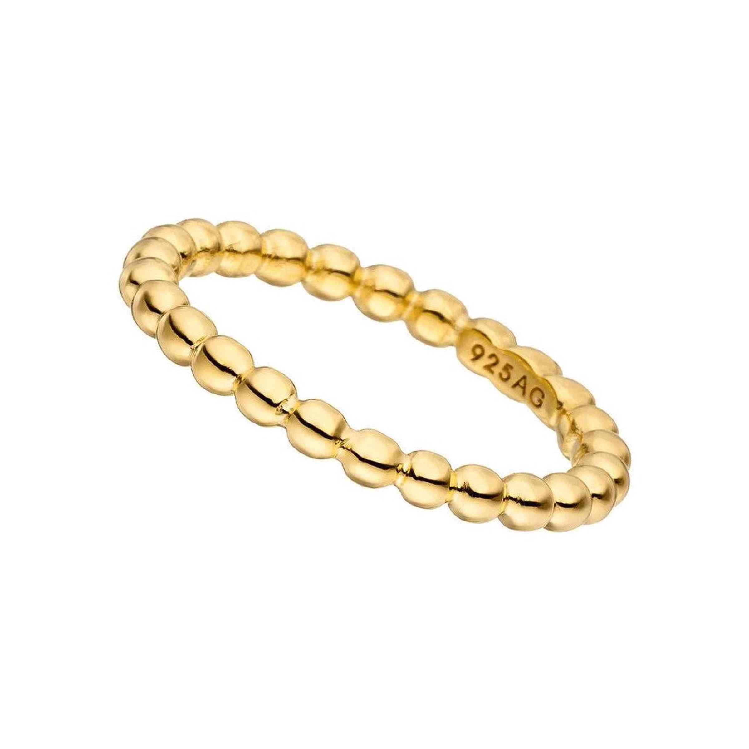 Leaf Ring Ball, dick, vergoldet