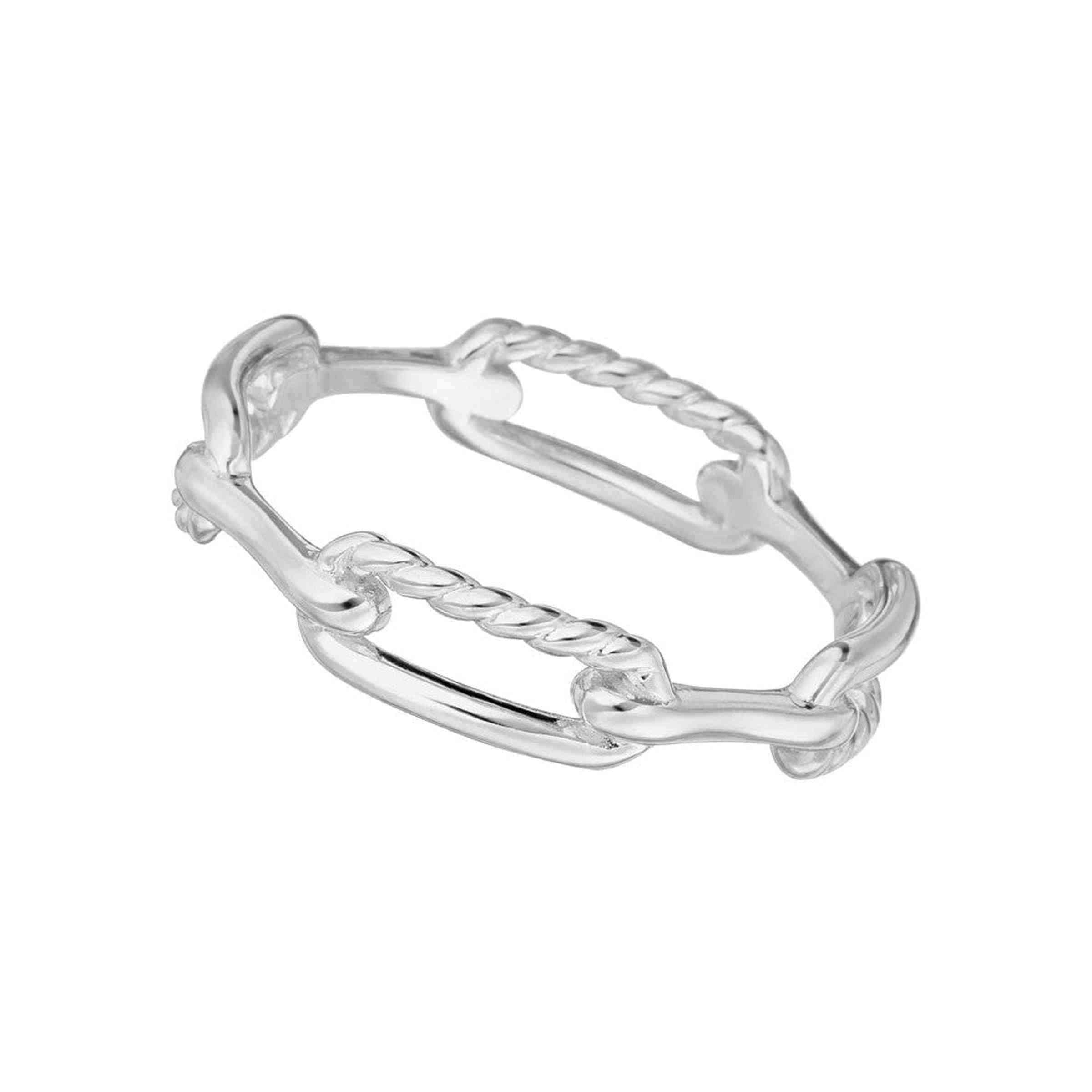 Leaf Ring Chain, Silber