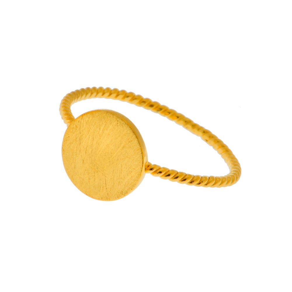 Leaf Ring Plättchen, vergoldet