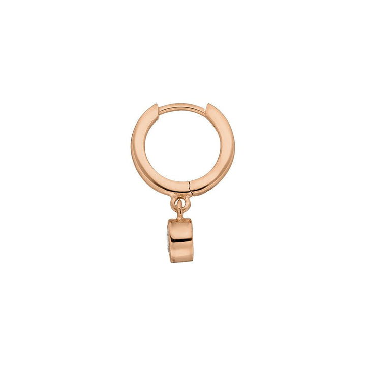 Leaf Single Creole Pure mit Zirkonia, rosé vergoldet
