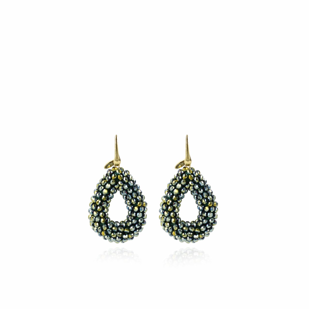 LOTT.gioielli Ohrringe Berry Drop, metallic green, S, vergoldet